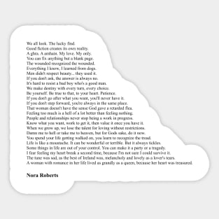 Nora Roberts Quotes Sticker